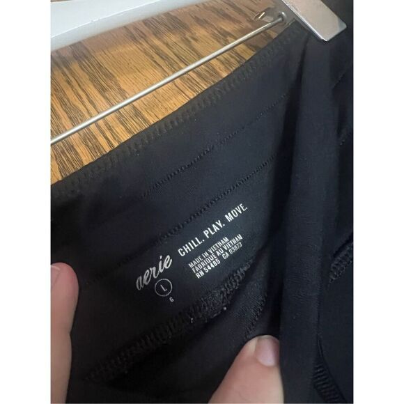 Aerie Chill Play Move Black Leggings Woman’s Size Large - Picture 8 of 14